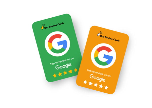 Two styles of Our Review Cards to choose from to get more Google Reviews.